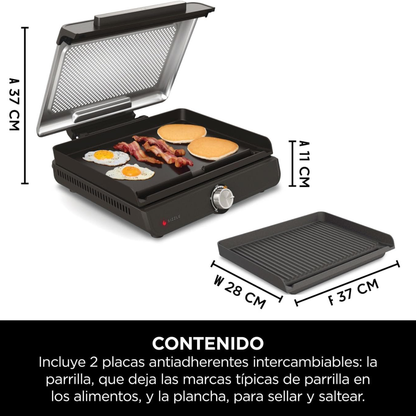 Parrilla GrillAir™ - Sellado pro sin abrir ventanas ni llenar todo de olor