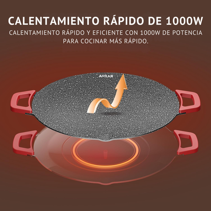 Parrilla DailyGrill™ - Calentamiento rápido de 1000W para cocinar sin esperar.