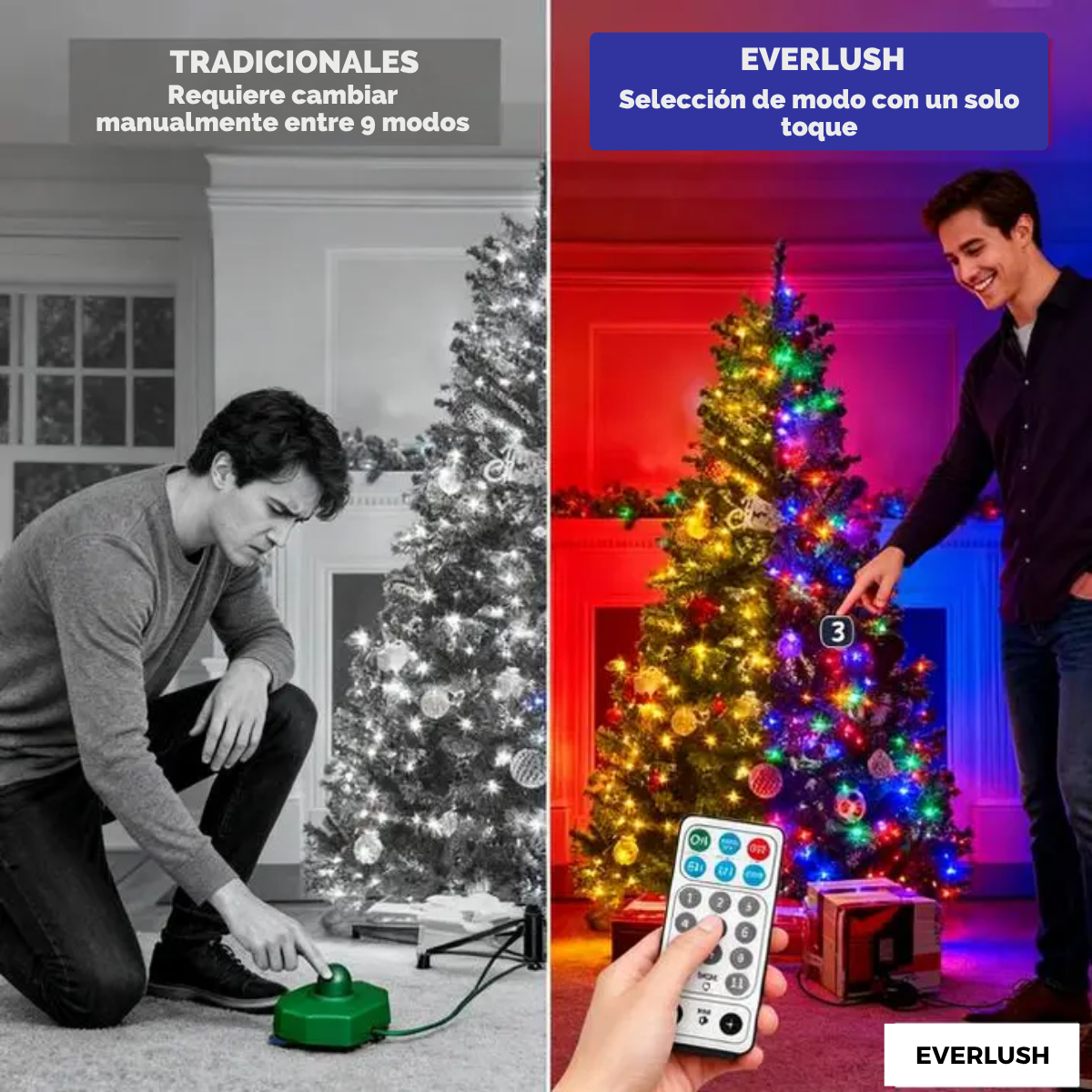 Arbol Navideño EverLush™ - El centro vivo de tu Navidad, sin fallas
