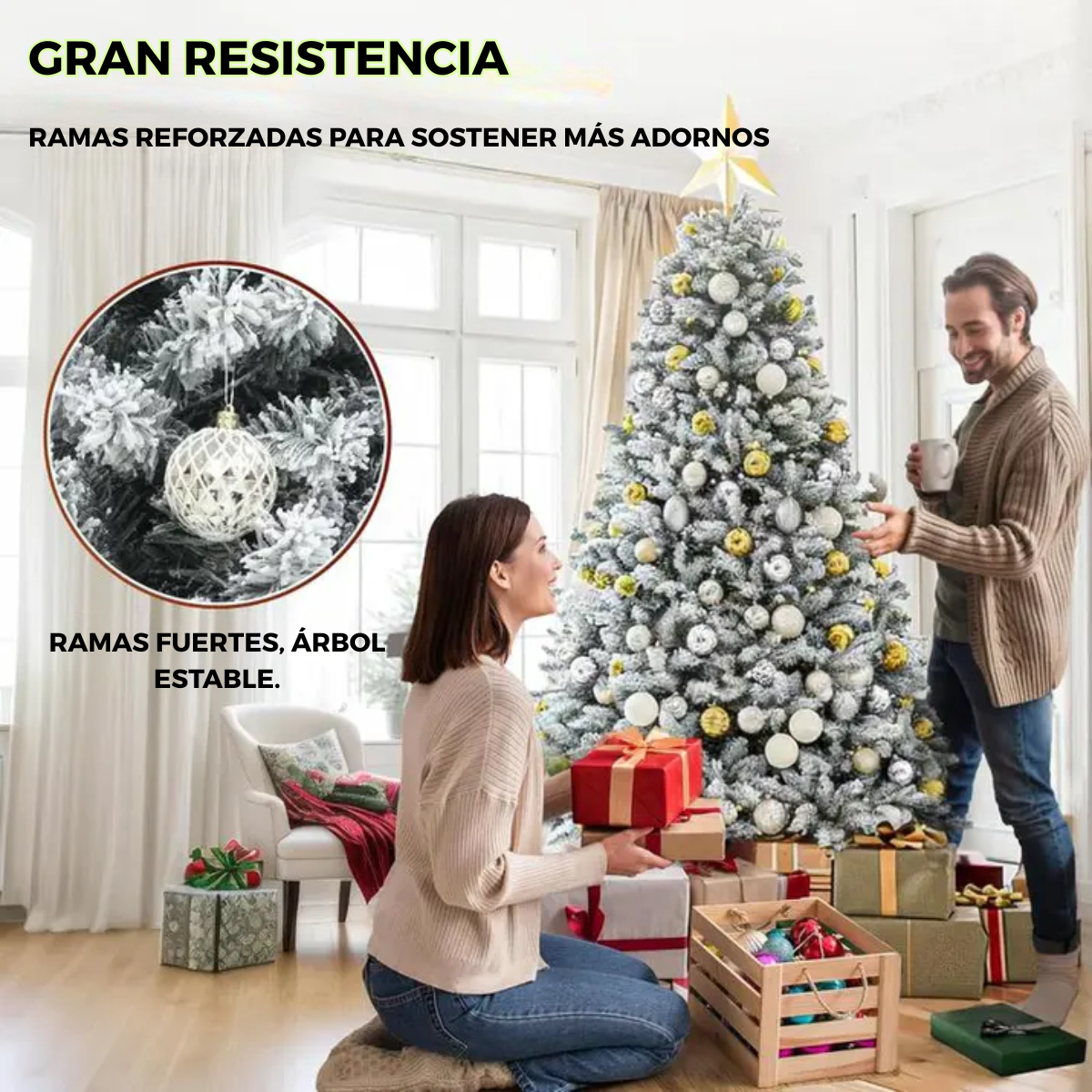 Arbol Navideño EverLush™ - El centro vivo de tu Navidad, sin fallas