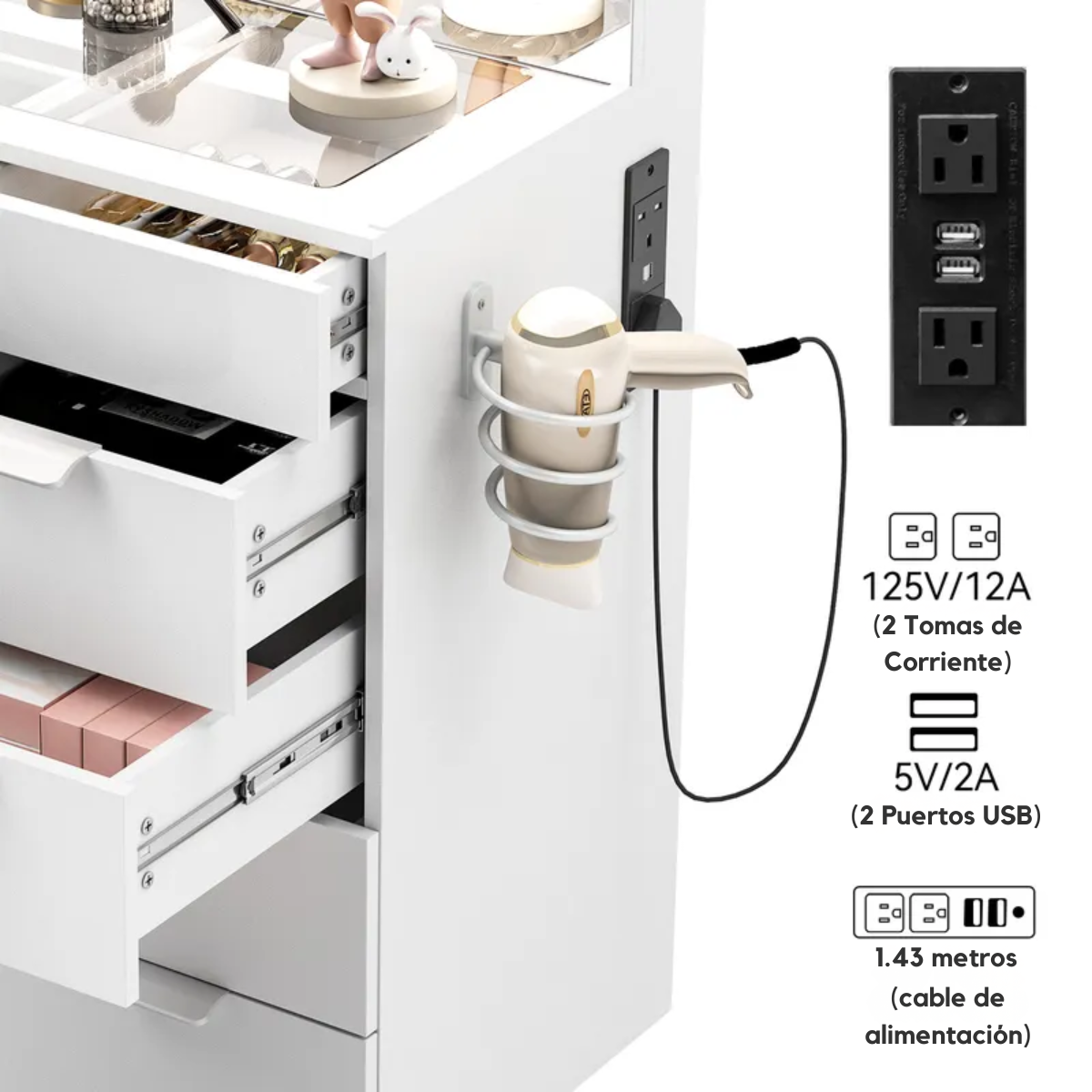 Tocador Vanity™ - Tu ritual de belleza, sin caos ni desorden