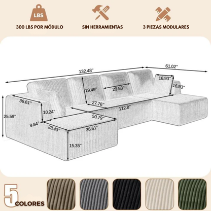 NestForm™  | Sofá Modular 3 en 1 (set completo)